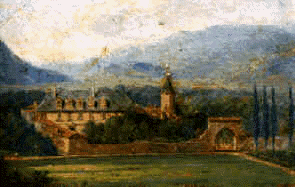 "Vue cavali�re de la Bastie depuis le Nord" par Octave Puy de la Bastie vers 1820-1840