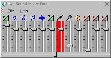 Der KDE-mixer ist richtig eingestellt